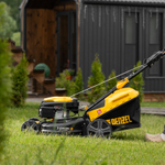 Газонокосилка бензиновая GLD-460SP, 146 куб.см., шир. 46 см,привод,7 уров.,травосб. 50 л// Denzel