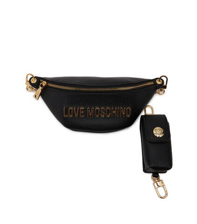 Бананка BORSA NATURAL GRAIN+PU NERO Love Moschino - черный(JC4329PP0GK10)