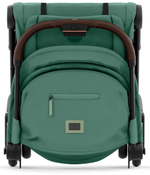 Коляска Cybex Coya Rosegold Frame Cloud T i-Size Mirage Grey Plus Leaf Green с дождевиком и бампером