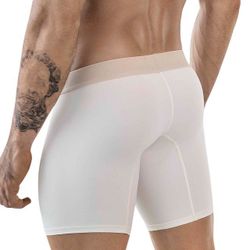 Мужские трусы боксеры бежевые удлиненные Clever Moda AUDAZ LONG BOXER 186802