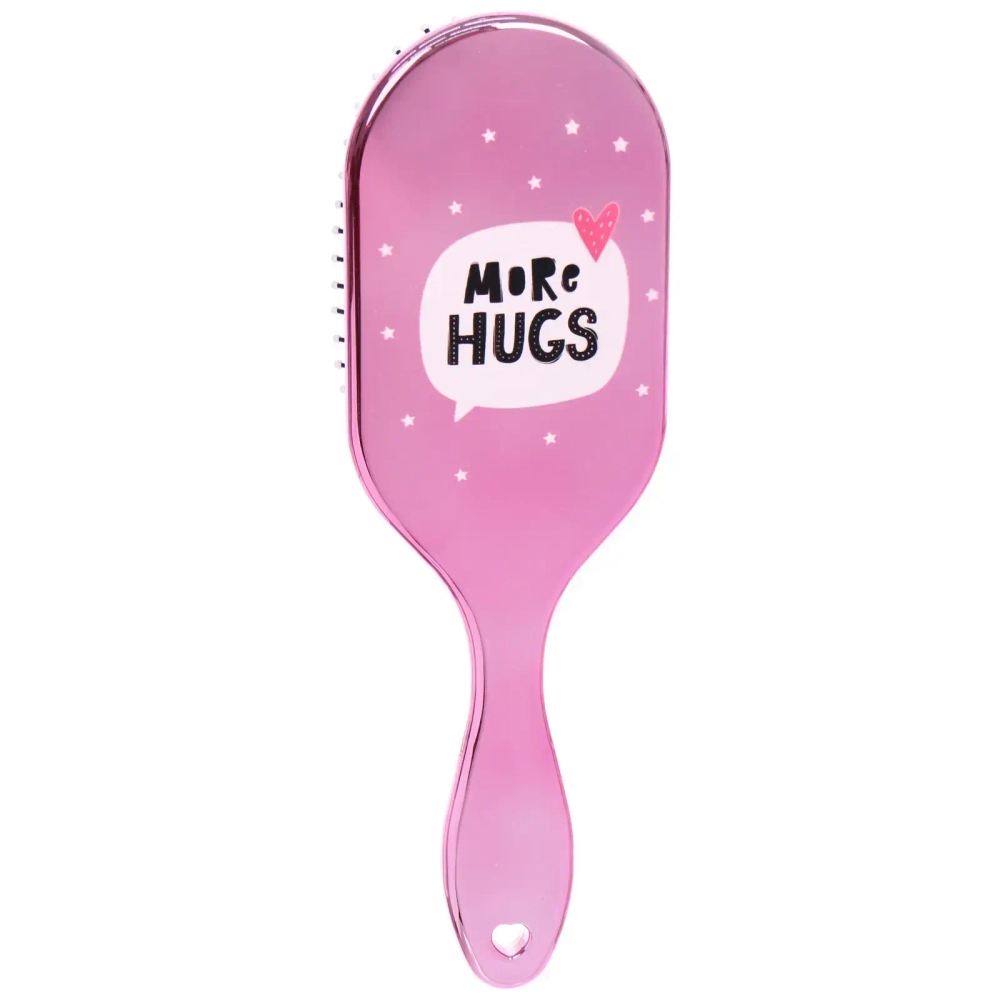 Расческа массажная зеркальная «Animals», лисички, микс 4 цвета, 7,5*23 см (блистер Ultramarine)