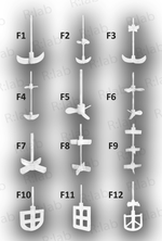 Мешалка F3 для реактора S212-50L, PTFE