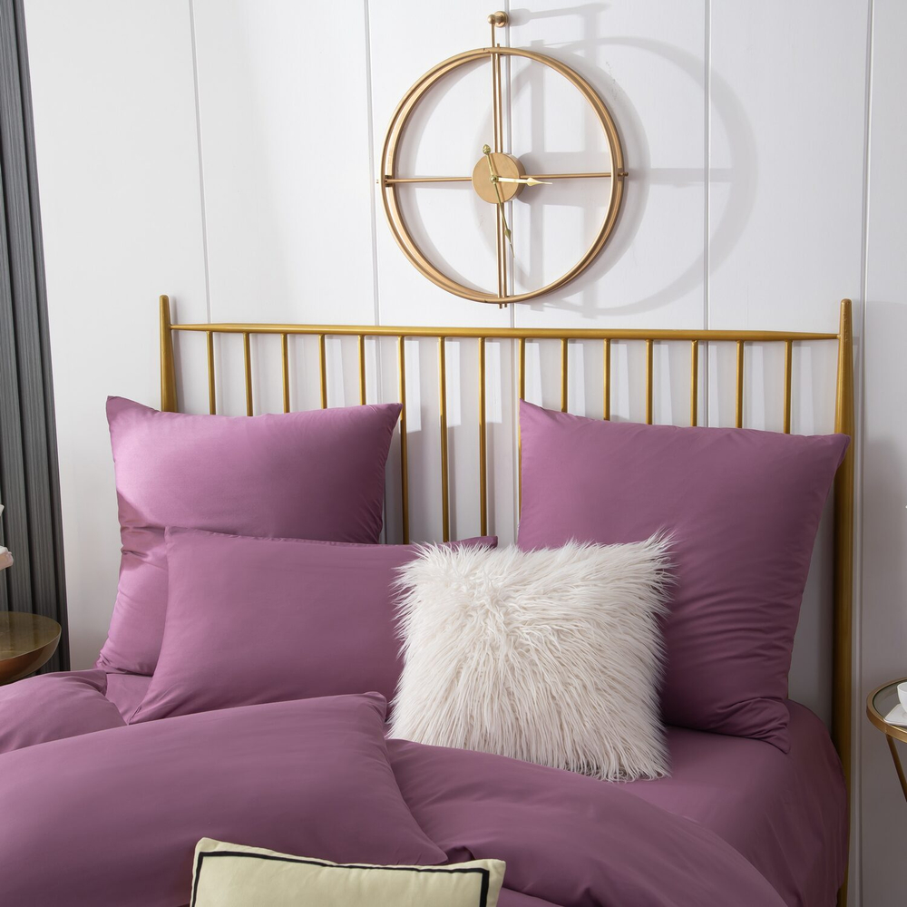 КПБ Однотонный Сатин CS043, Евро, 4 наволочки