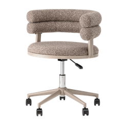 Стул офисный Castor, светло-коричневое букле, бежевые ножки