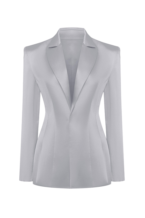 Однобортный жакет из сатина