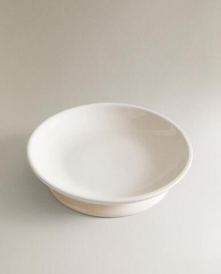 ZARA HOME КЕРАМИЧЕСКАЯ КРУГЛАЯ МЫЛЬНИЦА, ЭКРЮ