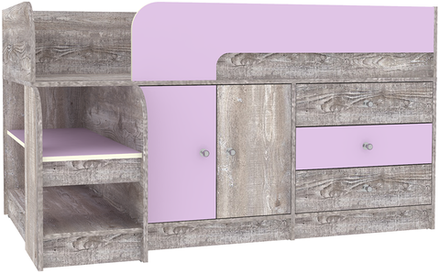 Кровать-чердак КарИВи Астра 9, 1 Бетон Ирис