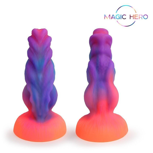 Фаллоимитатор Bior toys MAGIC HERO 20 см, светящийся, присоска