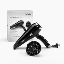 Фен BaByliss Cordkeeper 2000 D374DE черный
