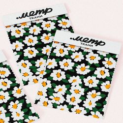 Ткань мембрана цветы ромашки