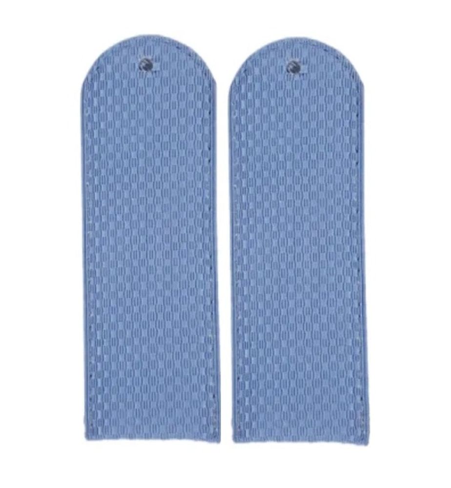 Погоны серо-голубые чистые без канта Полиция (ОВД) на рубашку на пластике