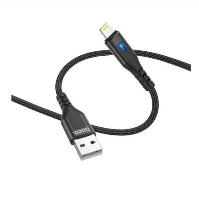 Кабель USB x Lightning Hoco. DU08Plus (2.4A/2m.) индикатор