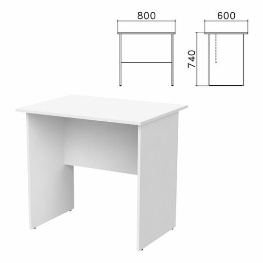 Стол письменный "Бюджет", 800х600х740, белый, 402659-290