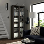 Книжный шкаф -  BILLY / OXBERG IKEA/ БИЛЛИ/ ОКСБЕРГ ИКЕА,80х30х202 см,  темно-коричневый