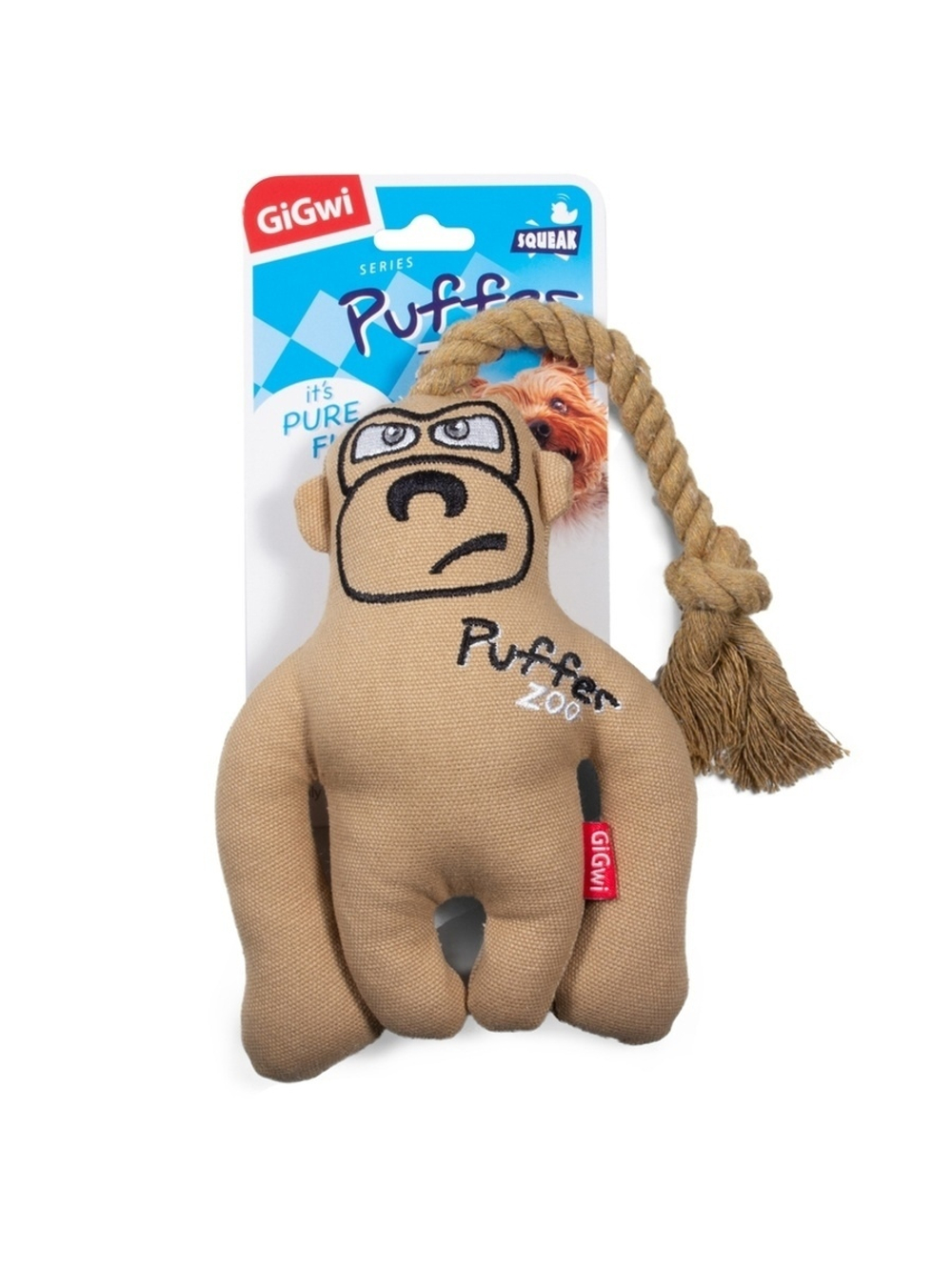 Игрушка для собак Обезьяна с пищалкой 31 см