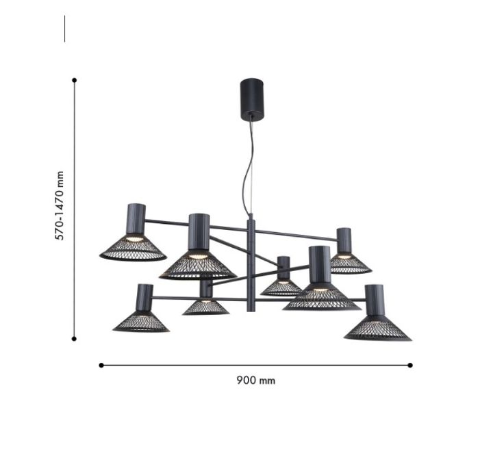 Подвесная светодиодная люстра F-Promo Metrics 4623-8P