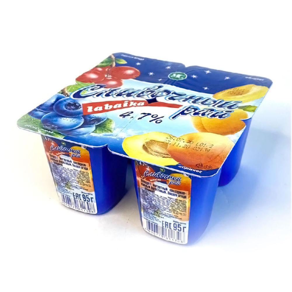 Йогурт "Лабайка" 4,7% Лесные ягоды-абрикос 95г