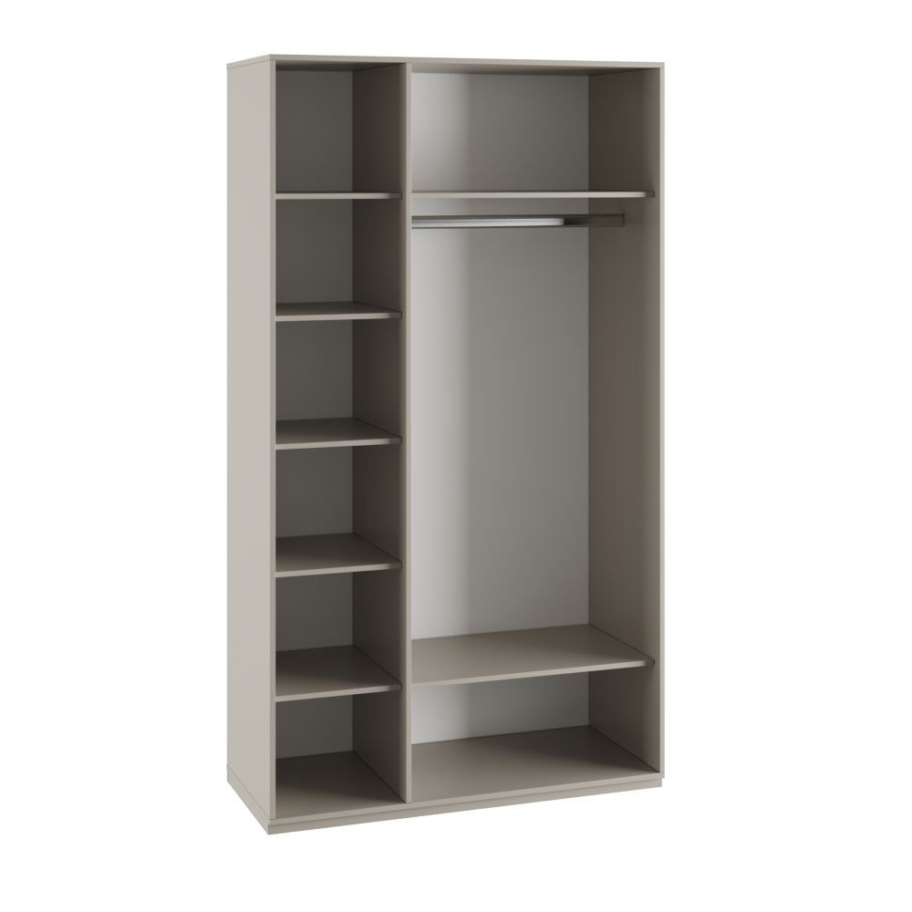 Шкаф для одежды распашной с полками и штангой Кашемир 90х50х210 см