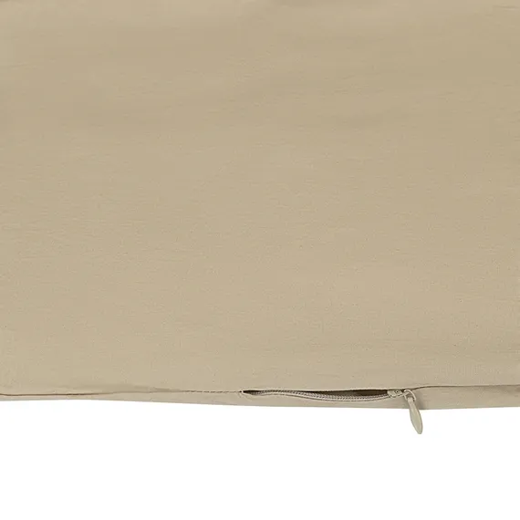 Комплект постельного белья из стираного перкаля бежево-серого цвета из коллекции essential, 200х220 см