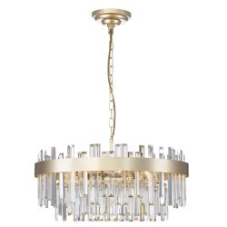 Citilux Лаура CL301282 Люстра хрустальная подвесная Шампань