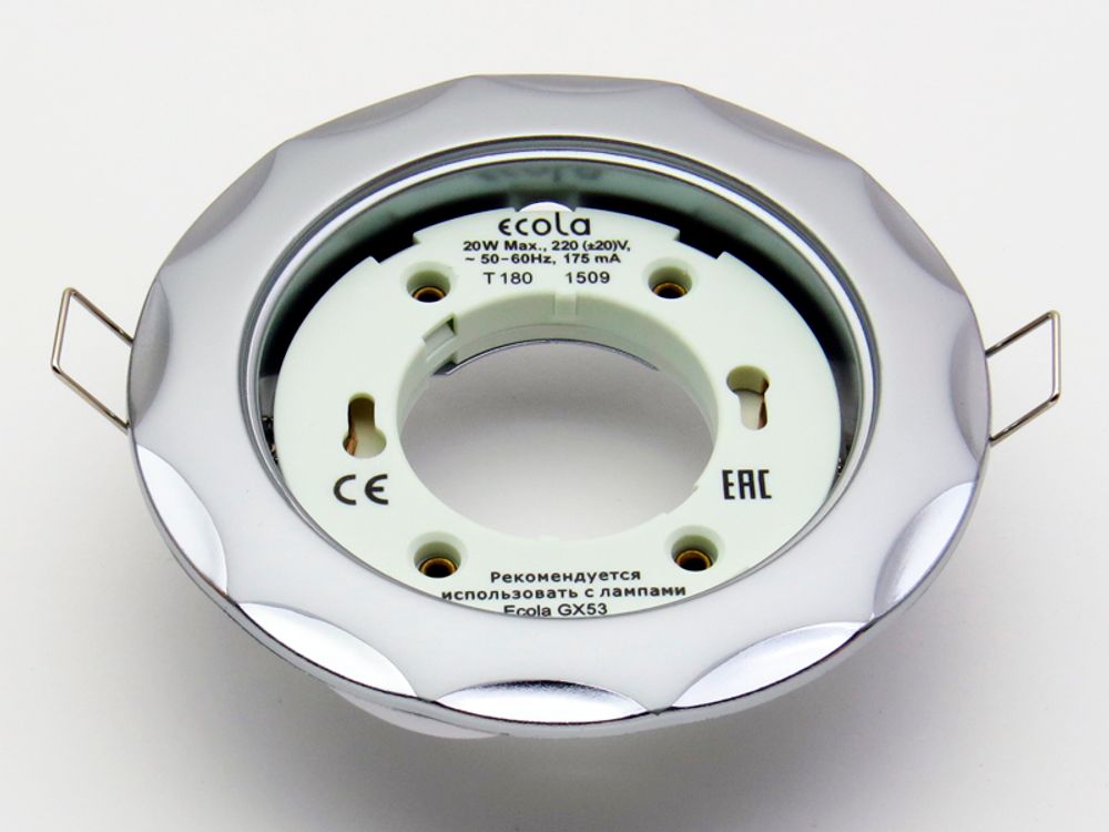 Спот Ecola GX53 220V 38*106 хром FС53H4ECB