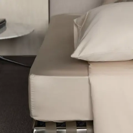 Простыня на резинке в песочно-бежевом Mollen