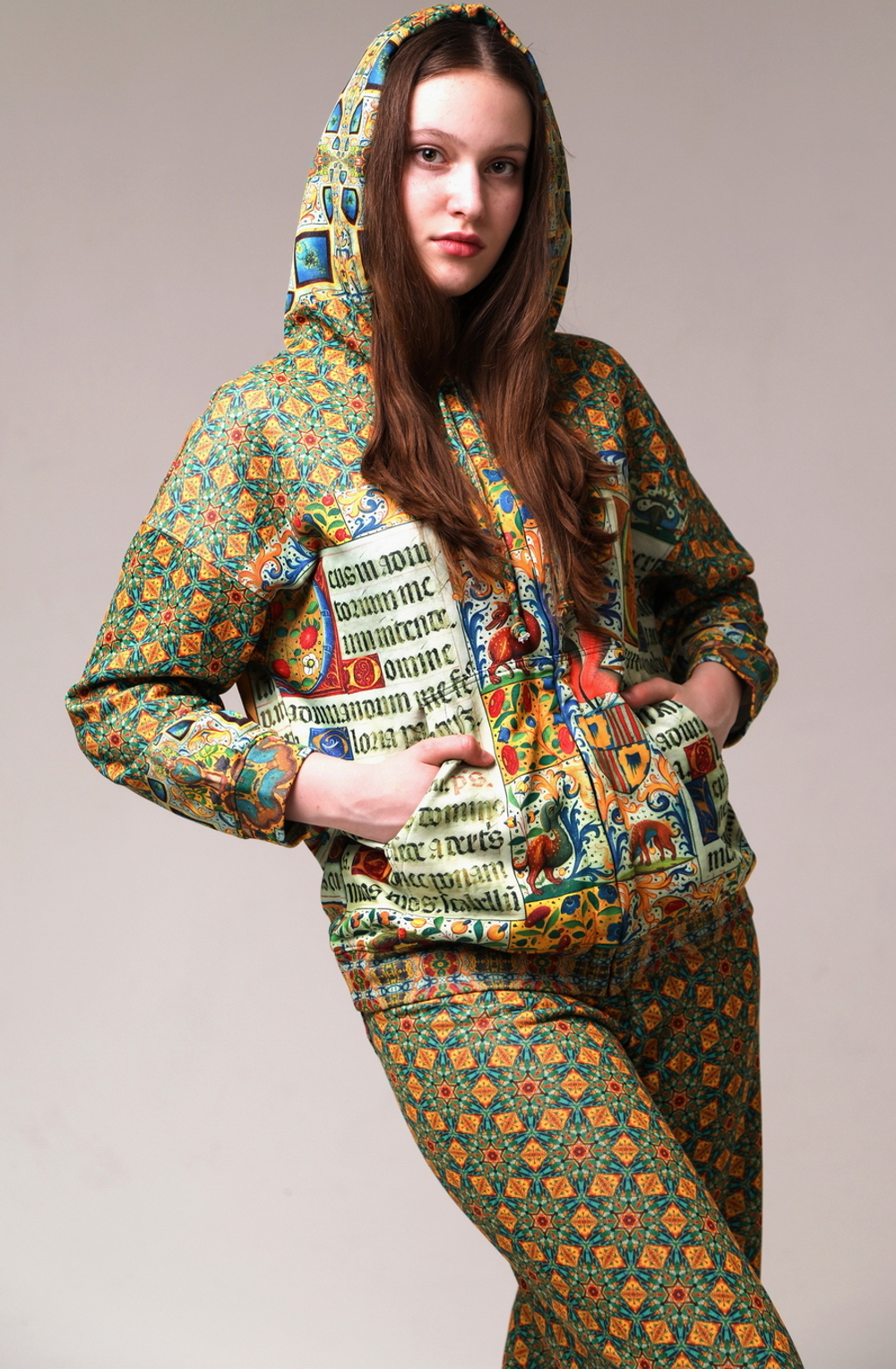 Зип худи «Испанский часослов», по мотивам иллюстраций из Испанского Часослова начала 16 века