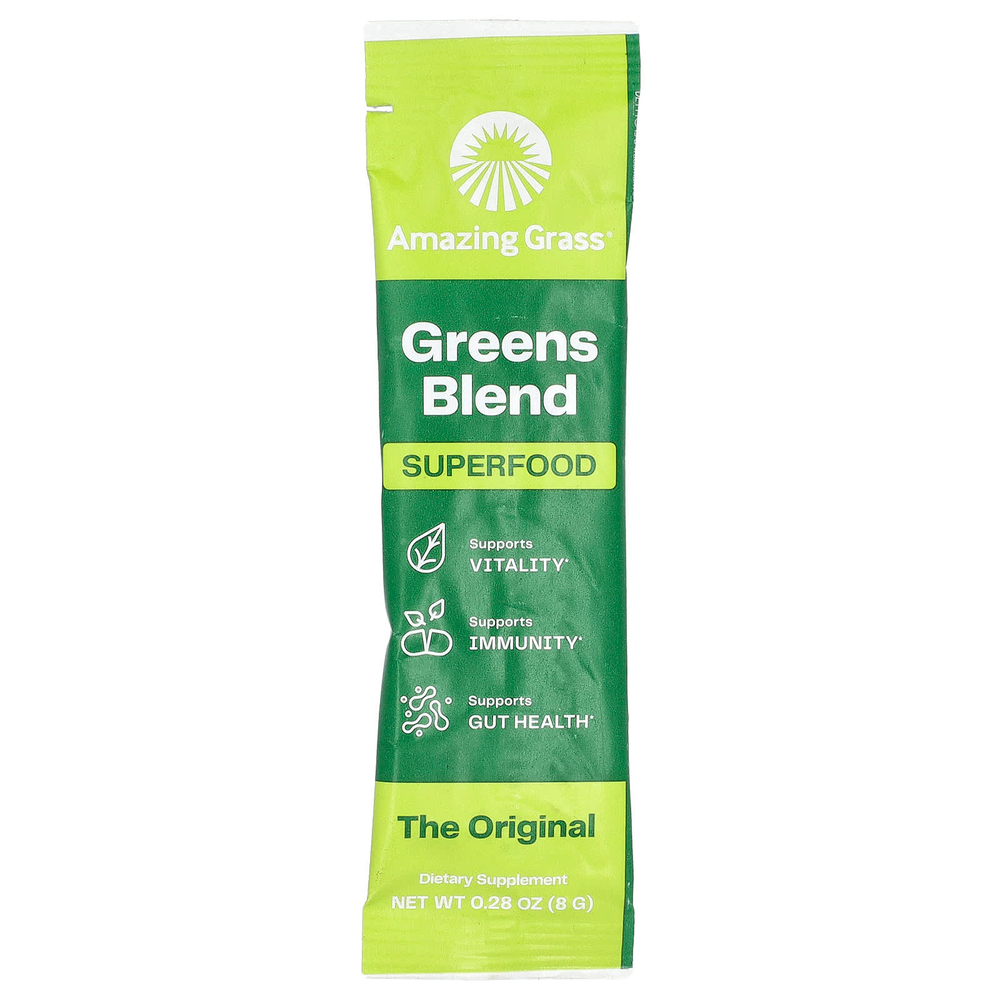 Amazing Grass, суперфуд, смесь зелени, 15 отдельных пакетиков, 8 г (0,28 унции) каждый