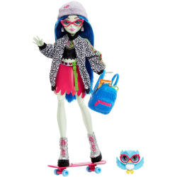 Monster High - базовая кукла Ghoulia Yelps + питомец HHK58 / артикул   HPD53 HHK58  / GTIN 194735069903