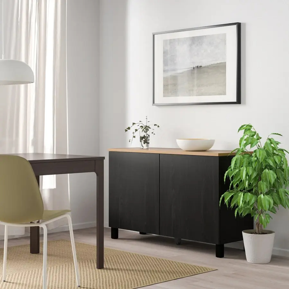 Комбинация для хранения - IKEA BESTÅ/BESTA, 120x42x76 см, черный, Беста/Бесто ИКЕА