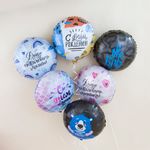 Шар (18''/46 см) Круг, С ДР, Бро (граффити), Черный, 1 шт.