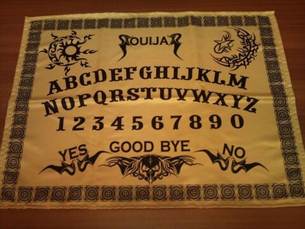 Магическая Скатерть-алтарь "Колдовская доска Уиджи" Золото с черным