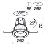 Встраиваемый светильник Technical DL057-7W4K-B