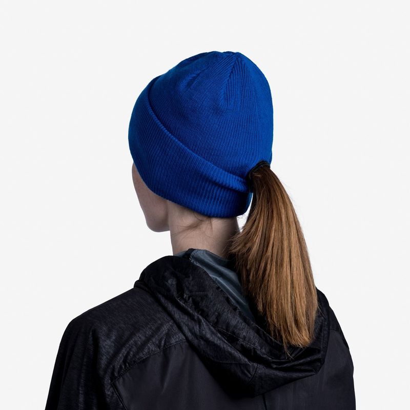 Шапка Buff Crossknit Hat Solid Azure Blue Фото 3