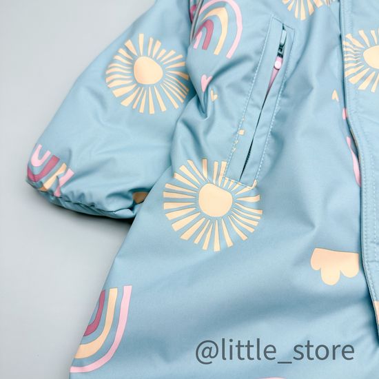 Комбинезон демисезонный "Солнце и луна" голубая дымка