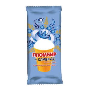 МОРОЖЕНОЕ ПЛОМБИР НА СЛИВКАХ В ВАФЕЛЬНОМ СТАКАНЕ 75ГР ЧЕЛНЫ