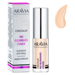 Стойкий водоотталкивающий консилер #02 для коррекции несовершенств Aravia Professional Concealer No Blemish Cover 5мл