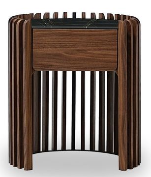 Прикроватная тумбочка TISHINA by Sergey Tregubov, MOD INTERIORS цвет натуральный/черный