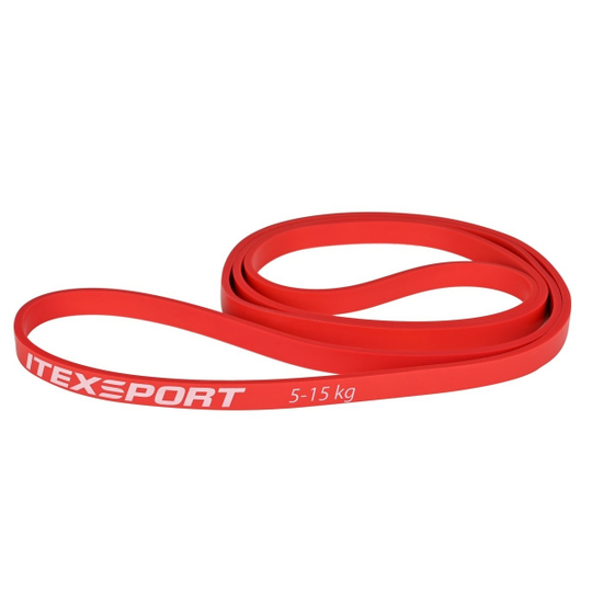 ITEX SPORT резинка для фитнеса, эспандер ленточный красный (сопротивление 5-15 кг), оптом