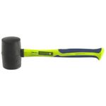 11165 Киянка резиновая, 680г., черная резина, фибергласовая рукоятка Сибртех