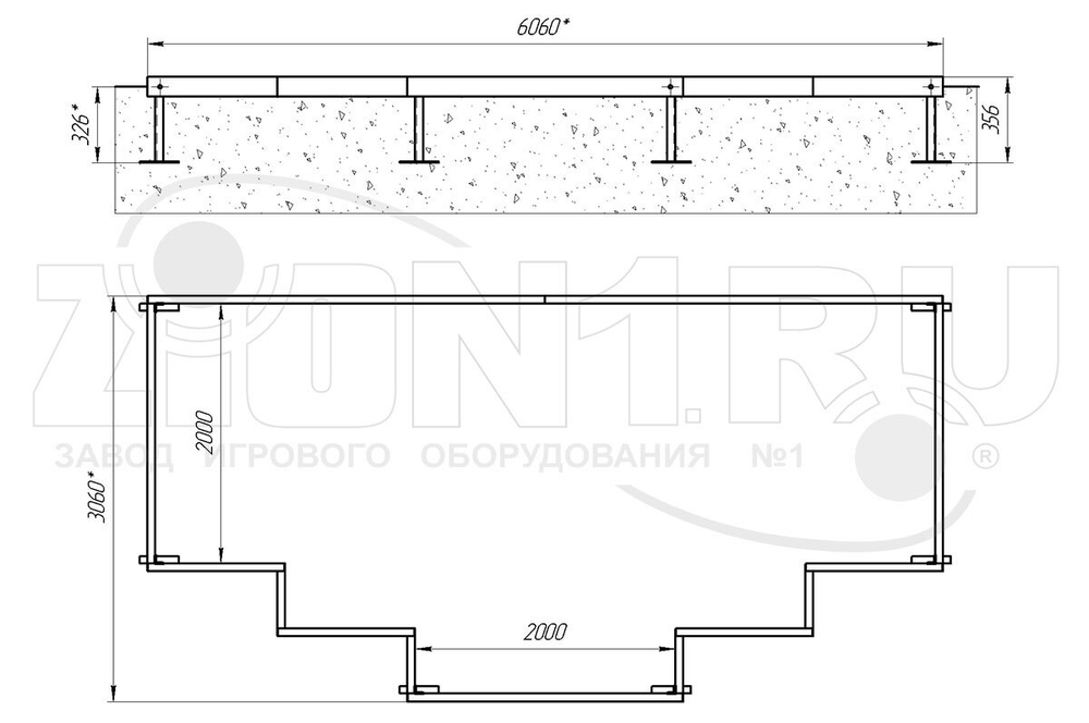 Полоса препятствий Ров для спортивной пощадки