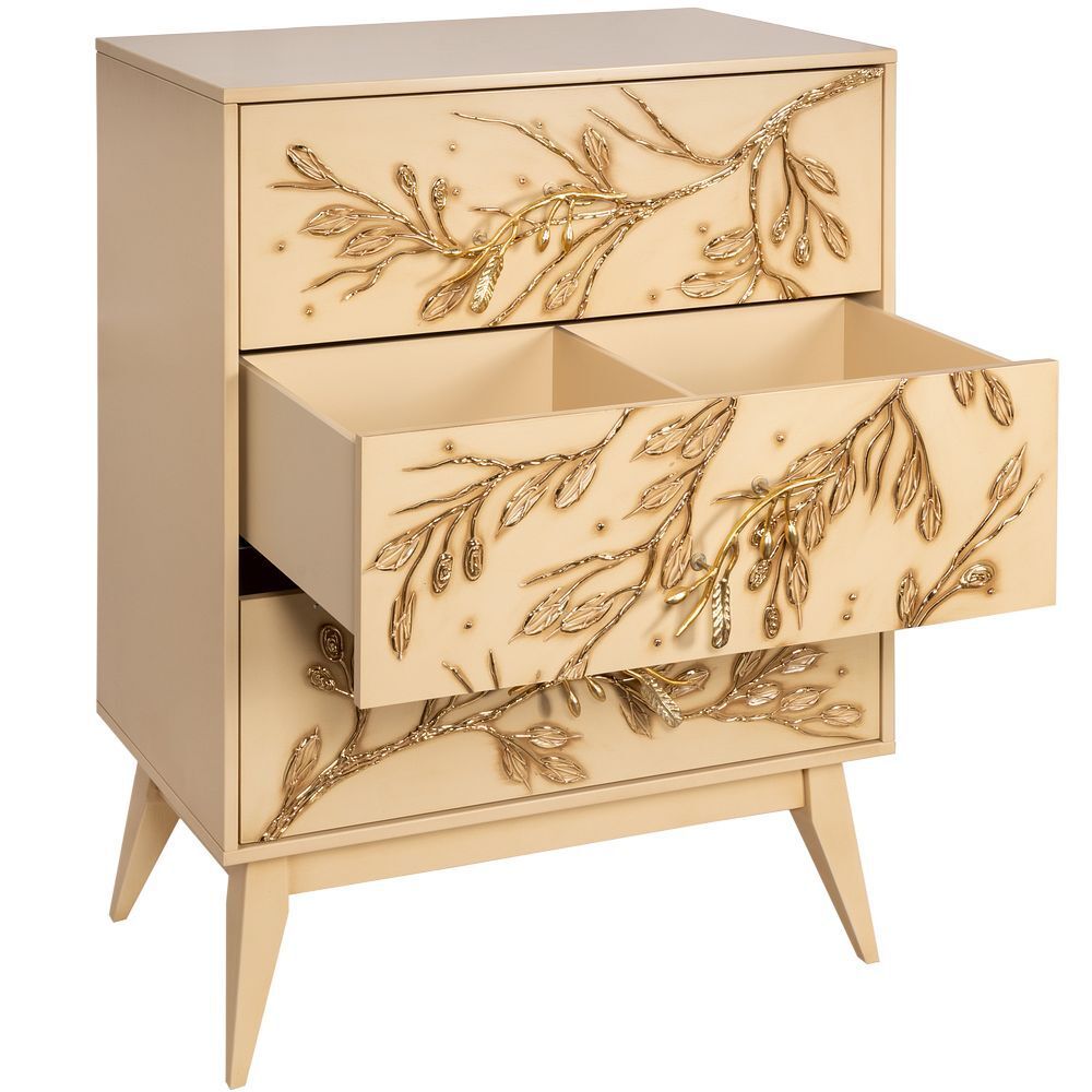 Ручка мебельная скоба Oliva Branch (Олива Бранч) правая Айвори