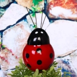 Фигура на спице «Божья коровка» 12*6 см (общая высота 18 см)