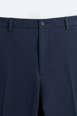 ZARA КОСТЮМНЫЕ БРЮКИ КОМФОРТНОЙ ПОСАДКИ, ЯРКО-СИНИЙ