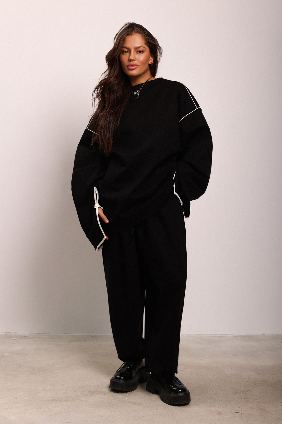 Брюки бананы из джерси