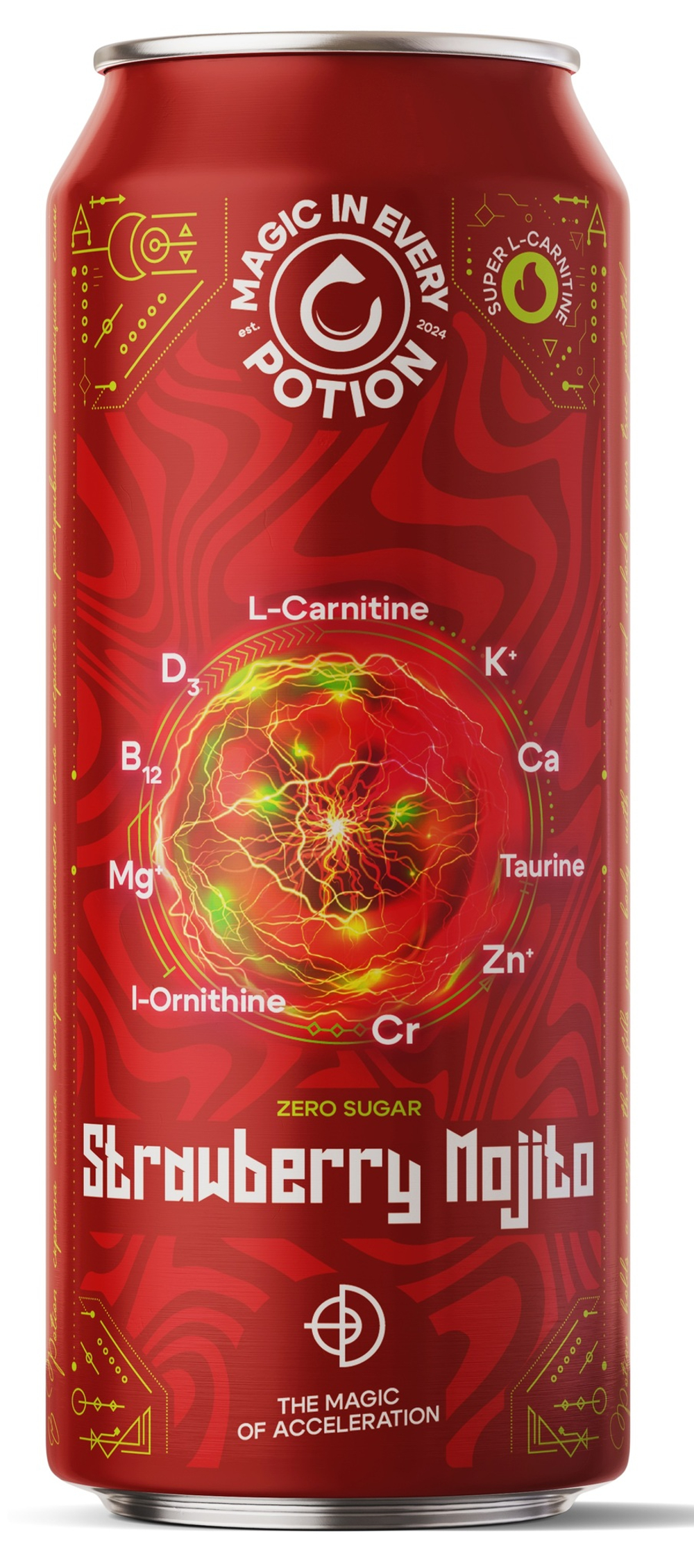Super Cartnitine Клубника Лайм, 450 мл БАНКА