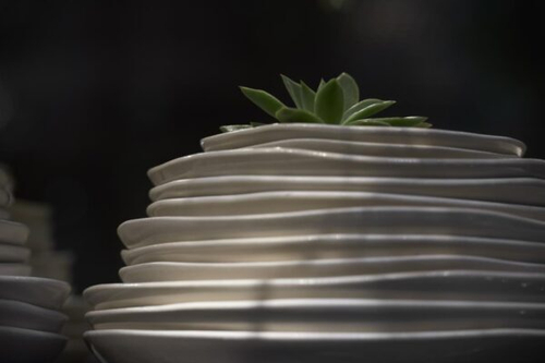 Тарелка плоская SEMPRE керамика/black-white 270х270х15h коллекция Bob