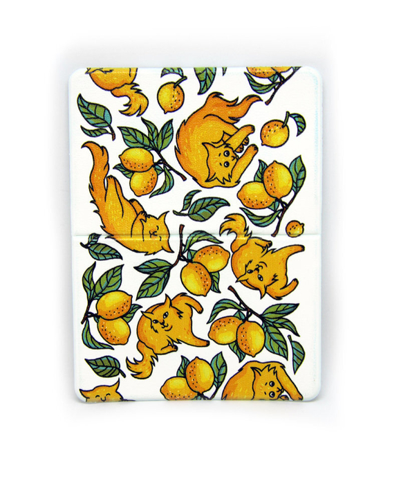 Обложка для транспортной карты "Лимонные коты"