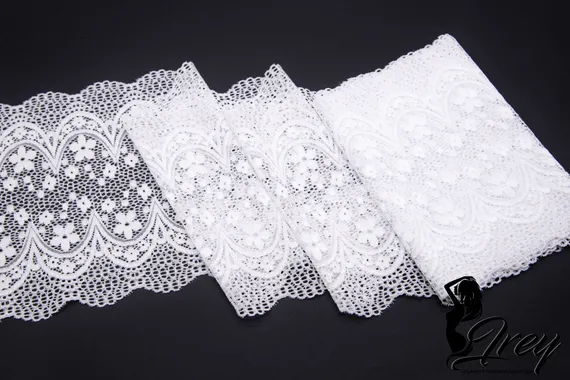 03-150 Кружево эластичное 18 см, белый