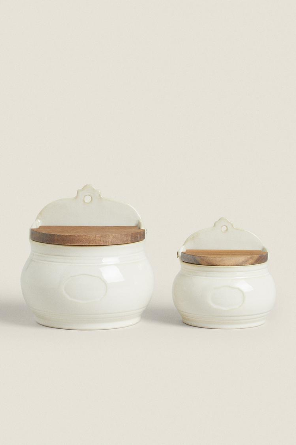 ZARA HOME КЕРАМИЧЕСКАЯ СОЛОНКА, КРЕМОВЫЙ